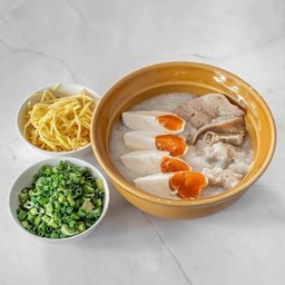 Pork Congee With Salted Egg