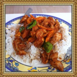 ข้าว+ผัดพริกแกง ไก่ แซ่บเวอร์์
