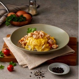 ข้าวไข่ข้นกุ้งสับ