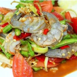 ตำกุ้งสด