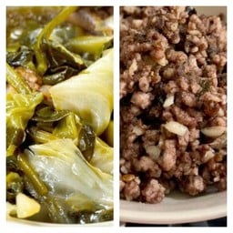 ซื้อจับฉ่าย+หมูผัดหนำเลี๊ยบ ฟรีข้าวต้ม 1 ถุง