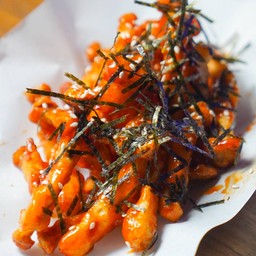 เห็ดชิเมจิทอดซอส Korean Flaming Hot