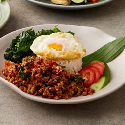 ข้าวผัดกระเพราเนื้อออสเตรเลีย