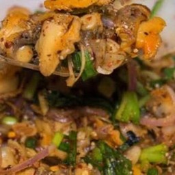 ข้าวลาบหอยลาย(ราดข้าว)