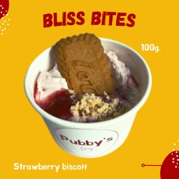 Strawberry biscoff bliss 100G.