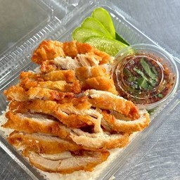 ข้าวหน้าไก่ทอด