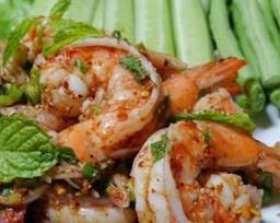 ข้าวลาบกุ้ง(ราดข้าว)