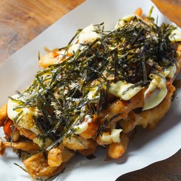 เห็ดชิเมจิทอดซอส Okonomiyaki