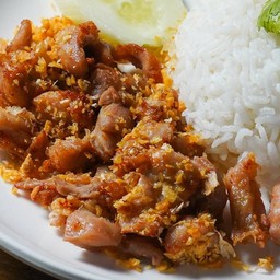 ข้าวไก่กระเทียม