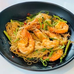 หมี่ผัดกะเฉดกุ้ง