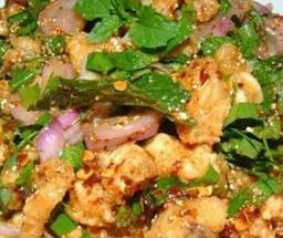 ข้าวลาบไก่(ราดข้าว)