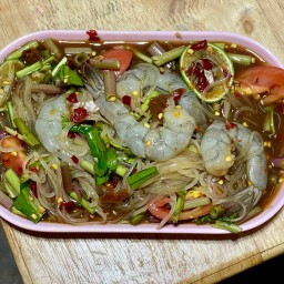 ตำเส้นเล็กกุ้งสด