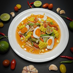 ตำเทยข้าวโพดไข่เค็ม