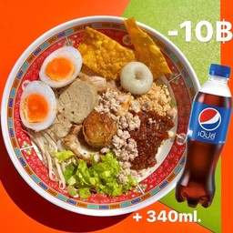 เซ็ตต้มยำไข่ + เป๊บซี่