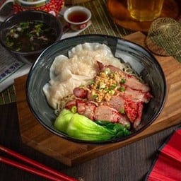 บะหมี่เกี๊ยวกุ้ง+หมูแดง