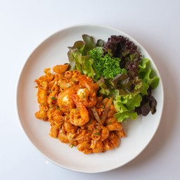 มักกะโรนีผัดกุ้ง