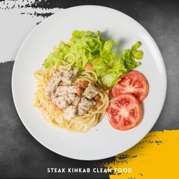 สปาเก็ตตี้ คาโบนาร่า อกไก่ (สูตรคลีน)