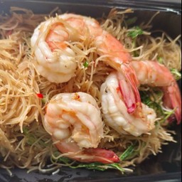 หมี่กะเฉดกุ้งสด