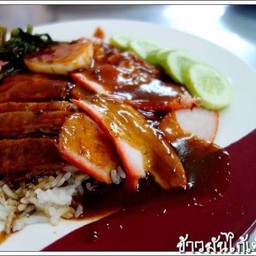 ข้าวหน้าเป็ดผสมหมูแดง