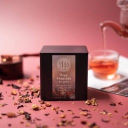 Best Seller - Pink Rhapsody (green tea base) ชาเขียวมะลิ ผสมดอกกุหลาบไวน์ยาร์ดซอง สตรอว์เบอร์รี่ กระเจี๊ยบ กานพลู หญ้าหวาน