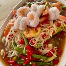 ตำเส้นเล็กกุ้งสุก