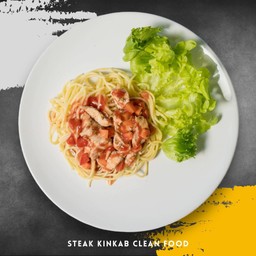 สปาเก็ตตี้ อกไก่ ซอสมะเขือเทศ (สูตรคลีน)