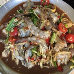 ตำกุ้งสด