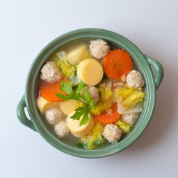 เเกงจืดเต้าหู้ไข่ไก่สับ