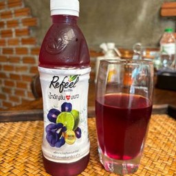 น้ำอัญชันผสมมะนาว