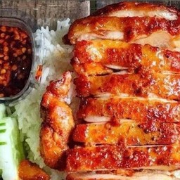 ข้าวหน้าไก่อบสูตรสไปซี่