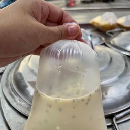 น้ำเต้าหู้-ปาท่องโก๋  : หนองผักหนาม 🥜🍼🫖  ตลาดวัดหนองผักหนาม
