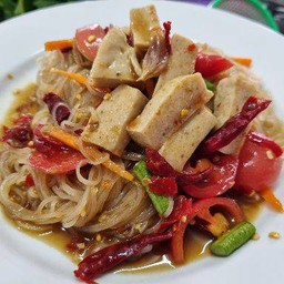 ตำเเส้นเล็กใส่หมูยอ