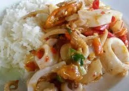 ผัดพริกรวมมิตร+ข้าว