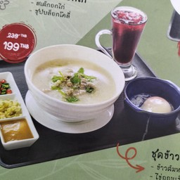 ชุดข้าวต้มหมูสับไข่ออนเซ็น