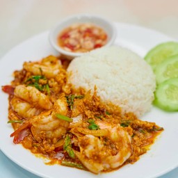 ข้าวราดผัดผงกระหรี่