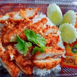 [อร่อยซ่ากับโค้ก] ข้าวไก่ทอด +  โค้ก ออริจินัล (กระป๋อง)