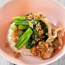 ข้าวคะน้าน้ำมันหอย