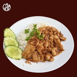 [อร่อยซ่ากับโค้ก] ข้าวไก่กระเทียม +  โค้ก ออริจินัล (กระป๋อง)