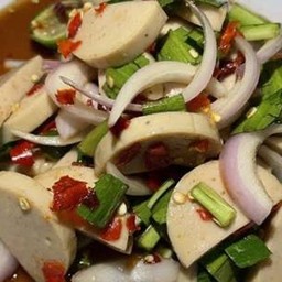 เยี่ยมหมูยอใส่น้ำปลาร้า
