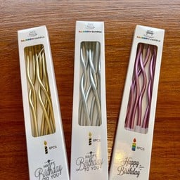 เทียนวันเกิดแบบเกลียวโค้ง มี 3สี