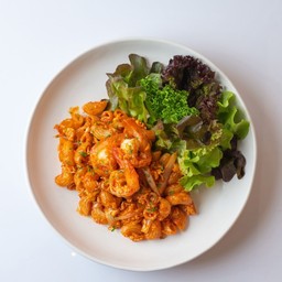 ผัดมักกะโรนีไก่