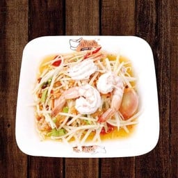 ส้มตำไทยกุ้งทอด