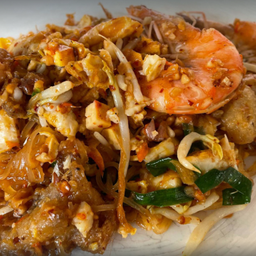 เส้นเล็กกากหมู + กุ้งสดพิเศษ