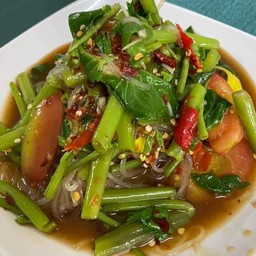 ตำเส้นเล็กผักลวก