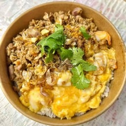 ข้าวหมูสับกระเทียม