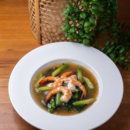 ราดหน้ากุ้ง (เส้นใหญ่)