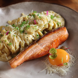 Carbonara Fettuccine Salmon