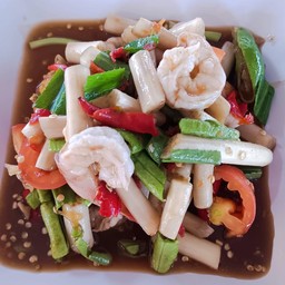 ตำสายบัว กุ้งสุก