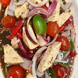 ยำหมูยอไข่แดงเค็ม