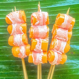 ไส้กรอกสอดไส้ชีสสส (พันสามชั้น)